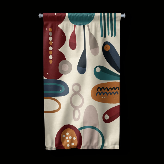 Soyut Renk Bloklu Minimal Duvar Flaması – Modern Grafik Dekor 6291