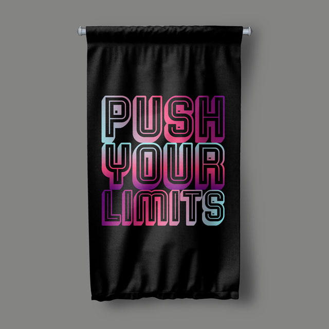 wall-banner-decor-5892-00 Push Your Limits Duvar Flaması 5892