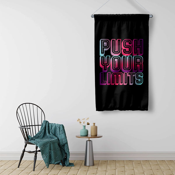 Push Your Limits Duvar Flaması 5892