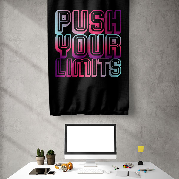 Push Your Limits Duvar Flaması 5892