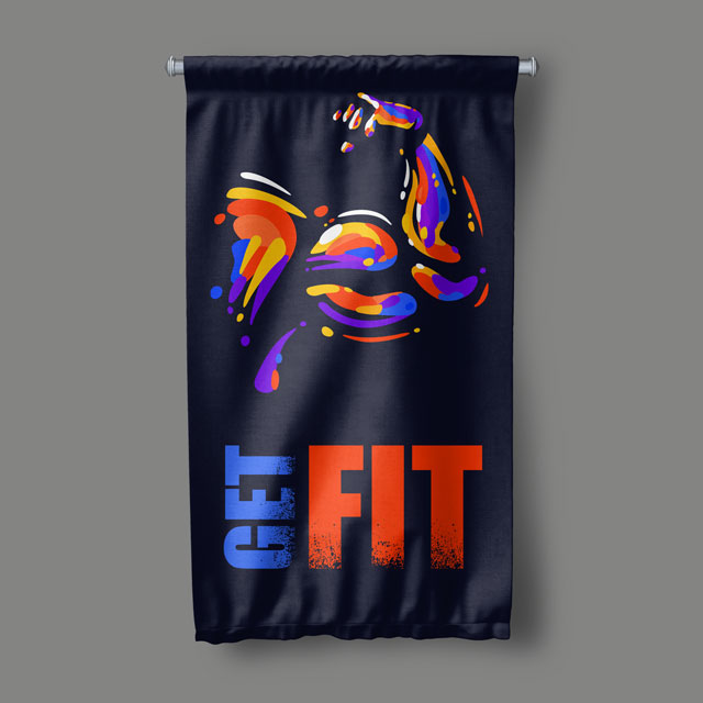 Get Fit Spor Duvar Flaması 5900