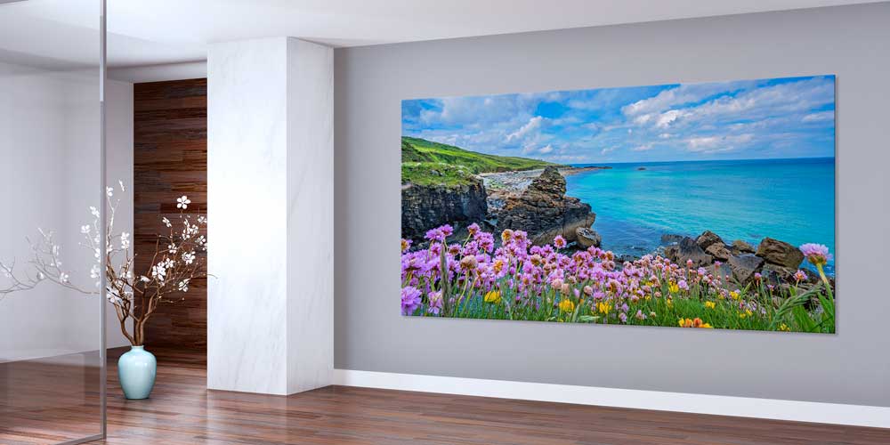 wall-big-size-design-14238-01 Sahil Çiçekleri ve Turkuaz Deniz Büyük Ebat Duvar Dekoru 14238