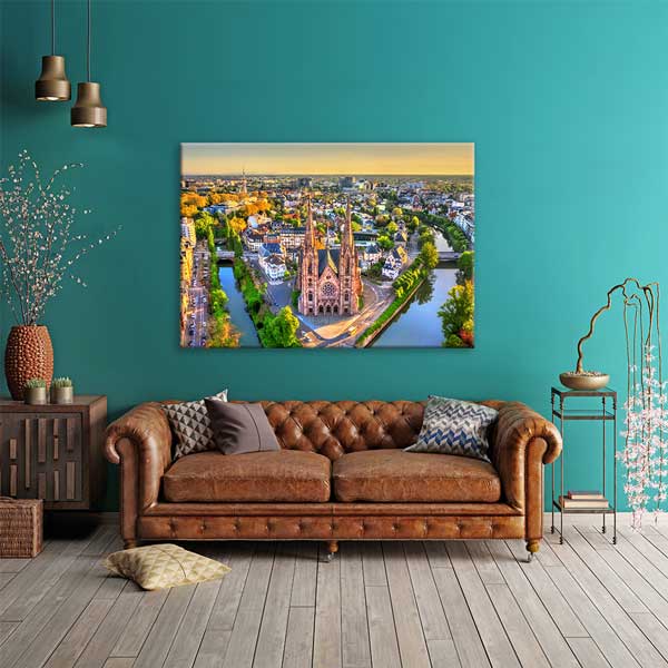 Strasbourg Şehir Manzarası Kanvas Tablo 13479