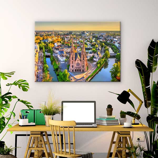Strasbourg Şehir Manzarası Kanvas Tablo 13479