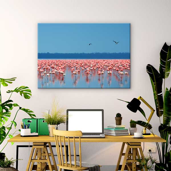 Flamingo Kolonisi Kanvas Tablo 13292