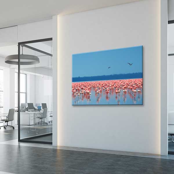 Flamingo Kolonisi Kanvas Tablo 13292