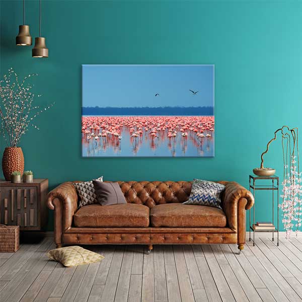 Flamingo Kolonisi Kanvas Tablo 13292