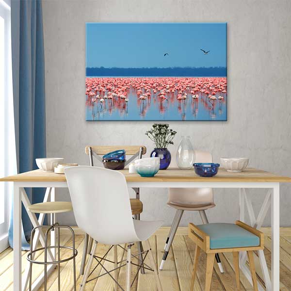 Flamingo Kolonisi Kanvas Tablo 13292