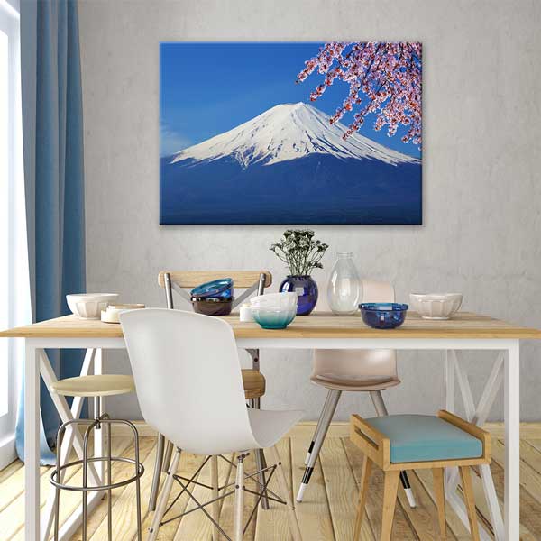 Fuji Dağı ve Sakura Çiçekleri Kanvas Tablo – Japonya Manzara Fotoğraf Sanatı 13323