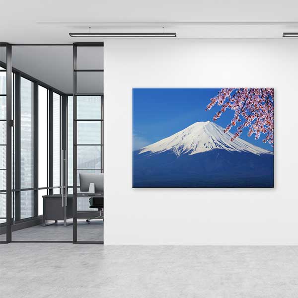 Fuji Dağı ve Sakura Çiçekleri Kanvas Tablo – Japonya Manzara Fotoğraf Sanatı 13323
