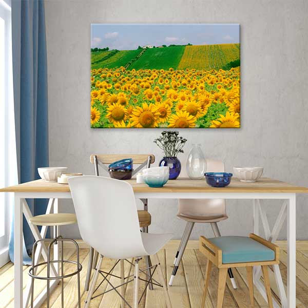 Günebakan Tarlası Manzara Kanvas Tablo 13364