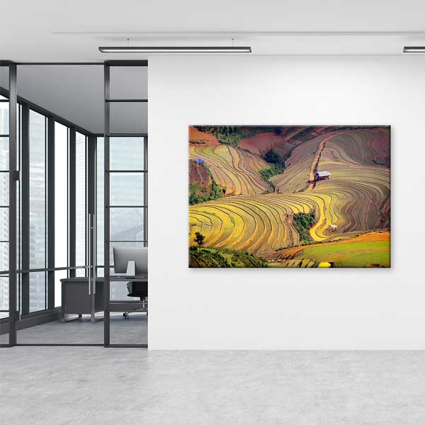 Fotoğraf Sanatı Asya Pirinç Tarlaları Kanvas Tablo – Ev & Ofis İçin Duvar Dekoru 13317