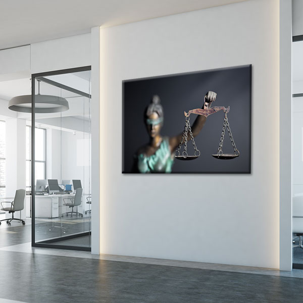 Adalet Terazisi ve Lady Justice Temalı Hukuk Kanvas Tablo – 5251