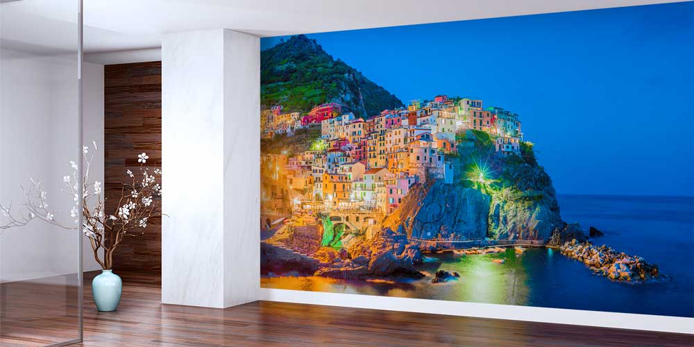 İtalyan Sahil Kasabası Manzara Duvar Kağıdı 12974
