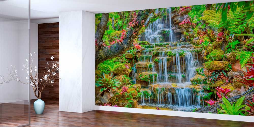 Tropik Doğa Şelale Panoramik Duvar Kaplaması 12883