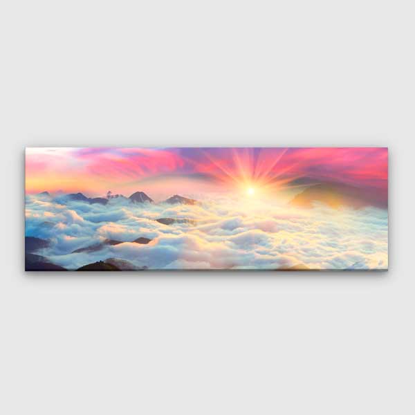 Bulut Denizi ve Gün Doğumu Manzaralı Kanvas Tablo 13801