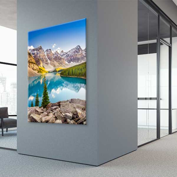 Turkuaz Dağ Gölü ve Zirve Manzarası Kanvas Tablo 13861