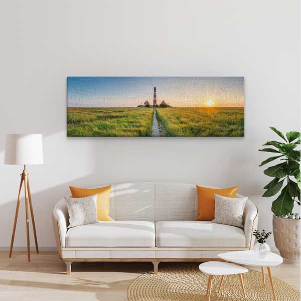 Panoramik Deniz Feneri Manzarası Kanvas Tablo 13888
