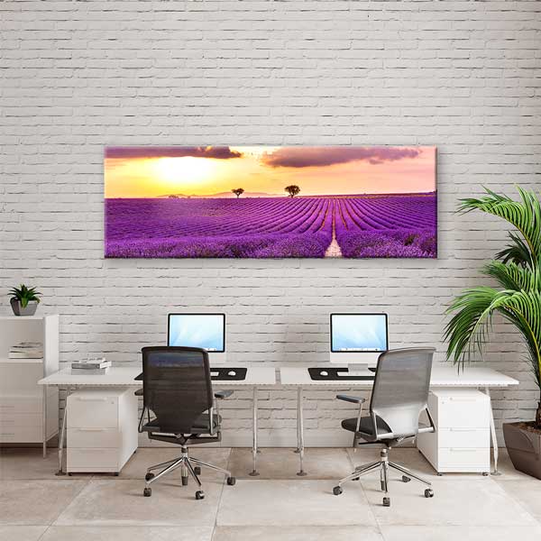 Lavanta Tarlası Gün Batımı Kanvas Tablo 13904