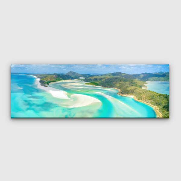 Lagün Kıyısı ve Turkuaz Deniz Fotoğraf Sanatı Kanvas Tablo 13915