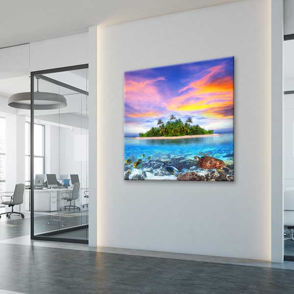 Mercan Adası Tropikal Deniz Altı Manzarası Kanvas Tablo – 13923