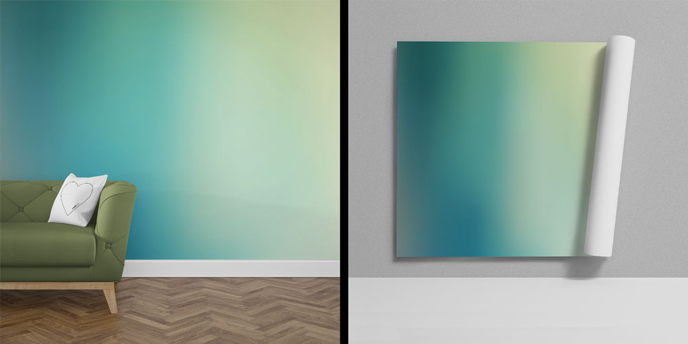 Yeşil Ton Geçişli Duvar Kağıdı 4173