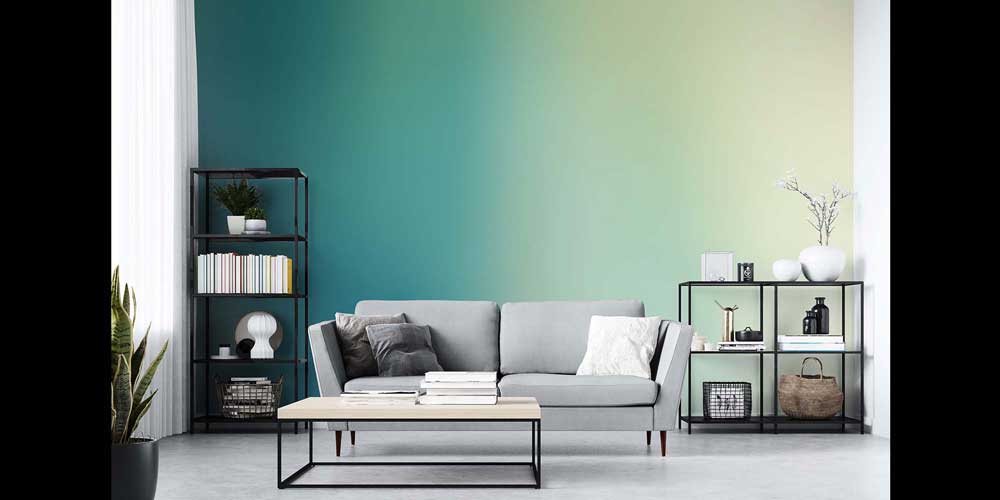 Yeşil Ton Geçişli Duvar Kağıdı 4173