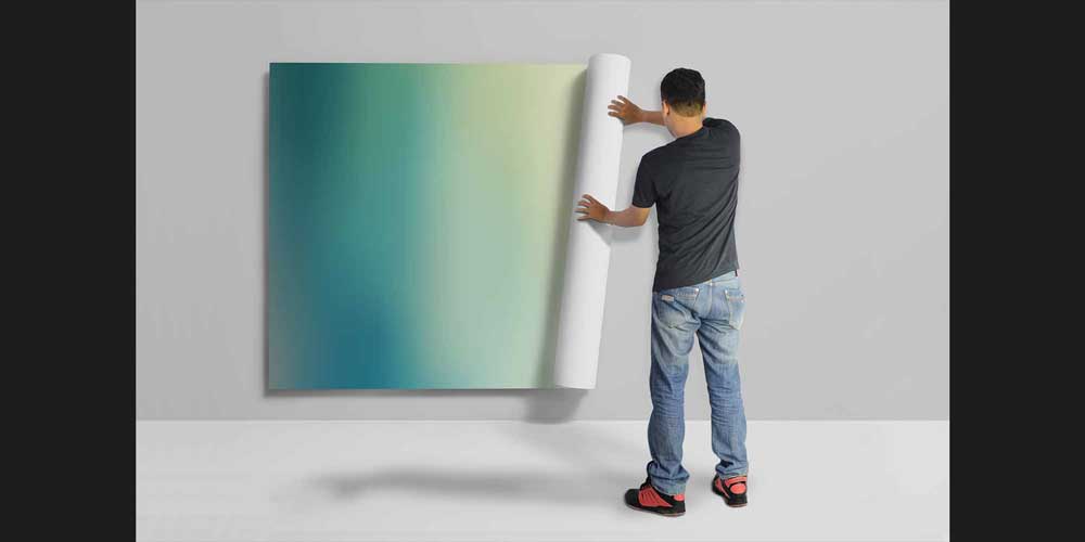 Yeşil Ton Geçişli Duvar Kağıdı 4173