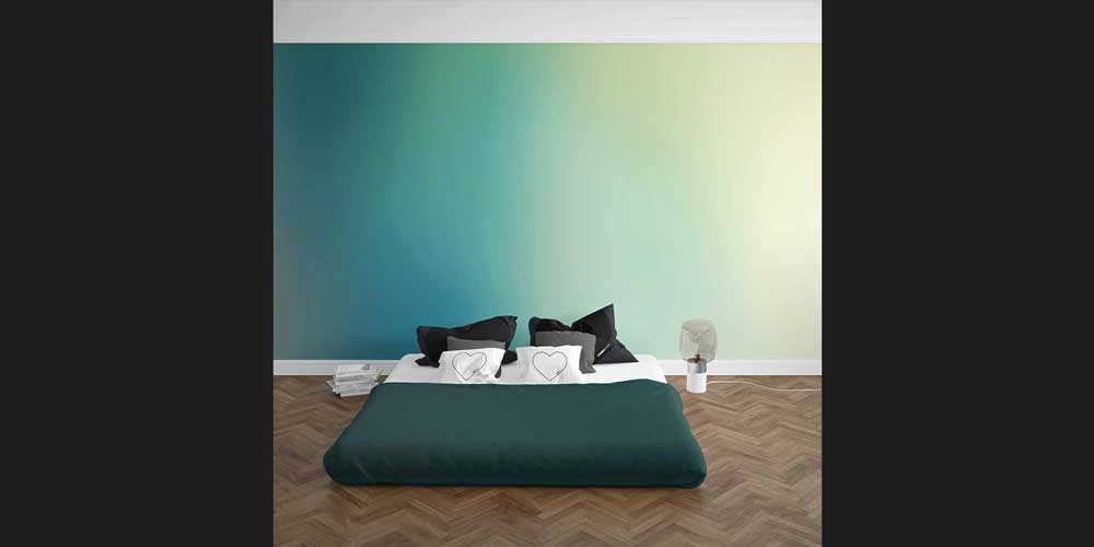 Yeşil Ton Geçişli Duvar Kağıdı 4173