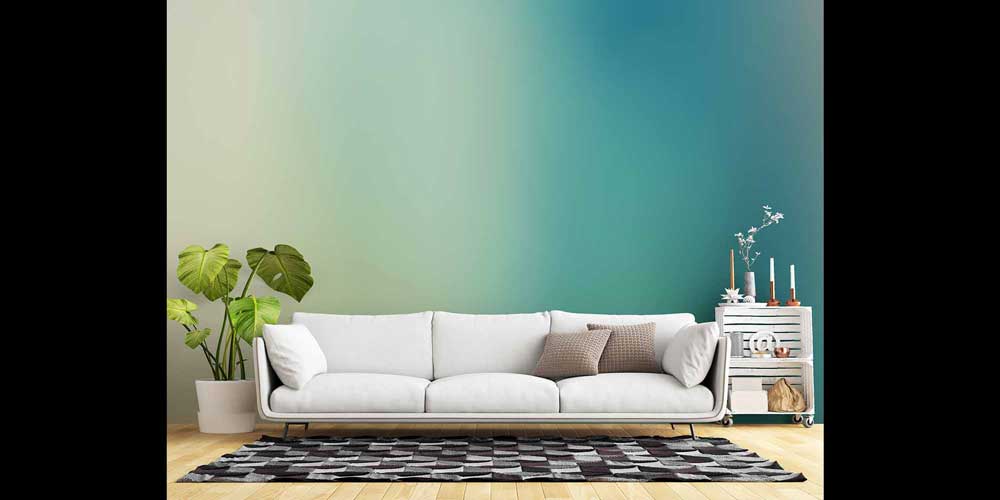 Yeşil Ton Geçişli Duvar Kağıdı 4173