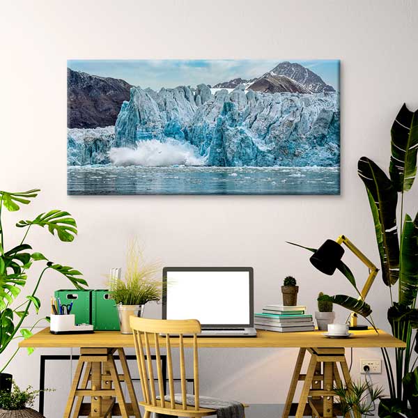 Mavi Buzul ve Kutup Doğası Manzarası Duvar Tablosu – 13771