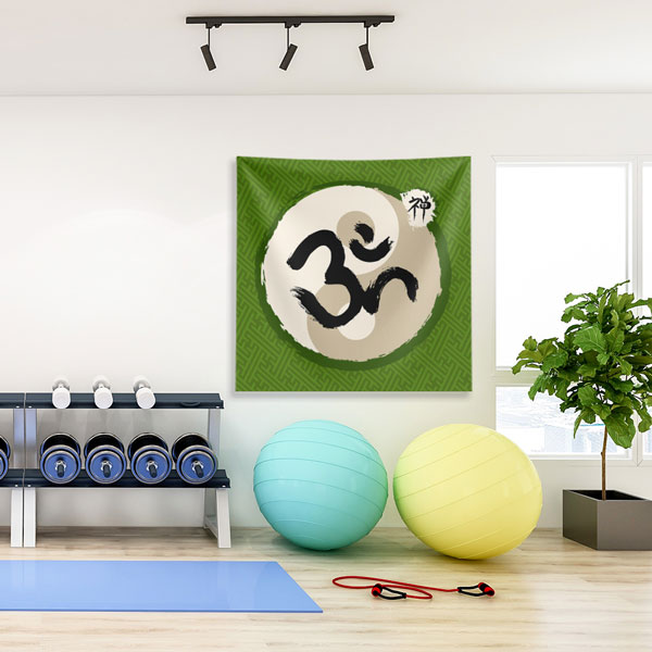 wall-decor-art-5879-01 Om Sembolü Meditasyon Duvar Örtüsü 5879