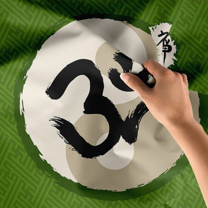 wall-decor-art-5879-06 Om Sembolü Meditasyon Duvar Örtüsü 5879