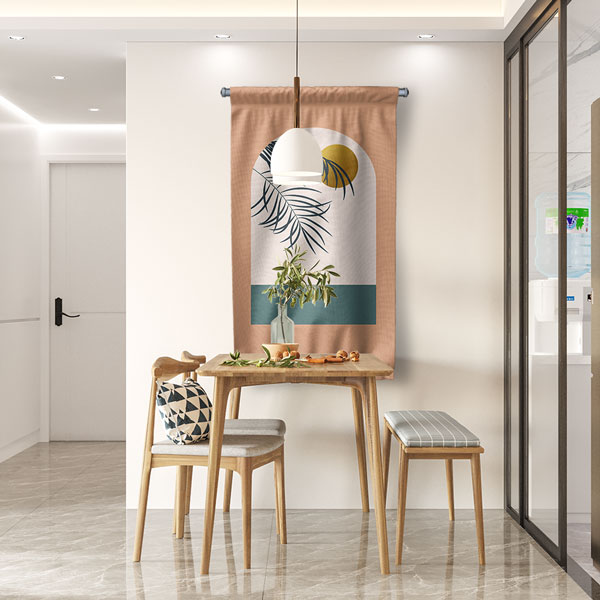 Minimal Palmiye Yapraklı Duvar Flaması 6303