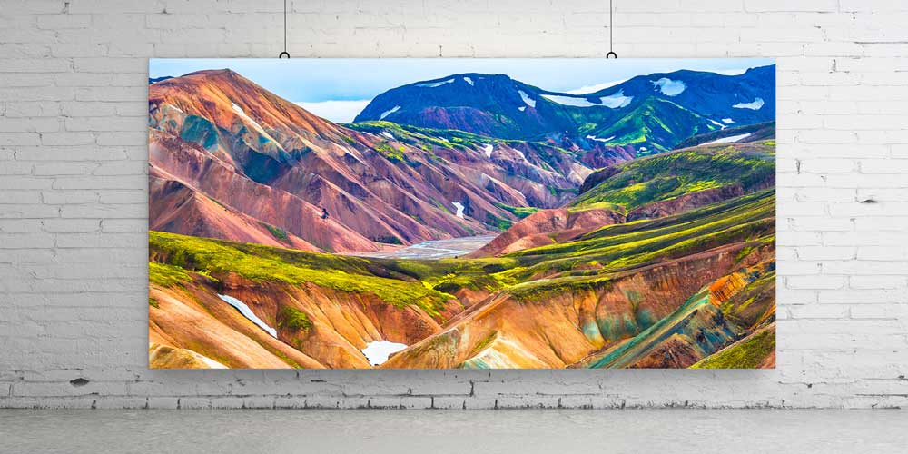 Renkli Volkanik Dağlar Panoramik Büyük Ebat Duvar Dekoru 14225