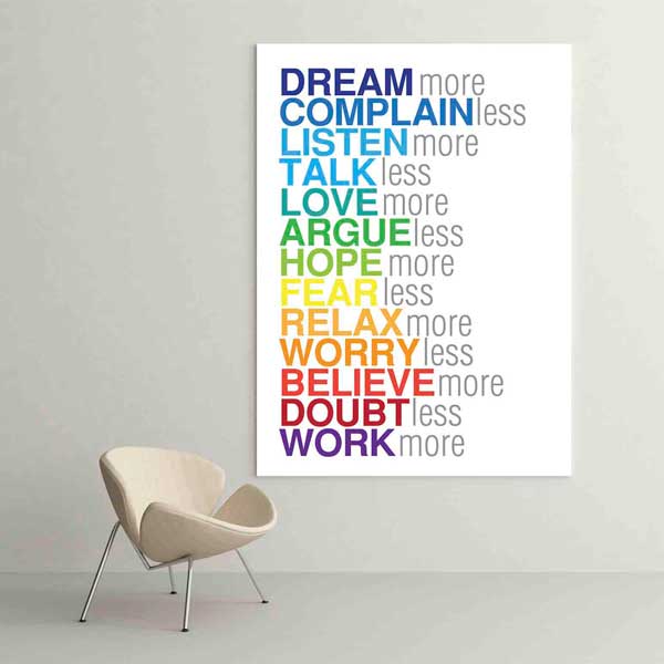 Daha Çok Hayal Et Motivasyon Poster Tablo – B-539