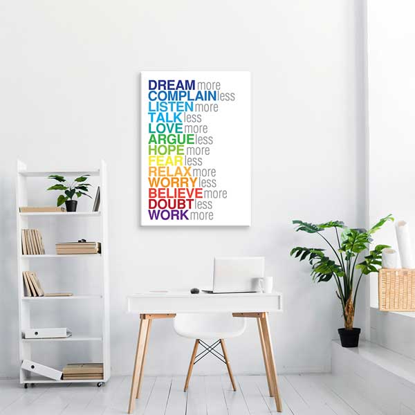 Daha Çok Hayal Et Motivasyon Poster Tablo – B-539