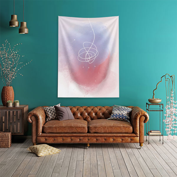 Pastel Soyut Sulu Boya Minimal Duvar Örtüsü – Modern Sanat Duvar Dekoru 6272