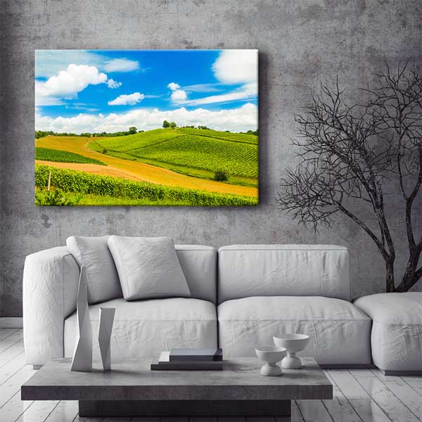 wall-decoration-13443-01 Yeşil Tepeler & Doğa Manzarası Kanvas Tablo 13443