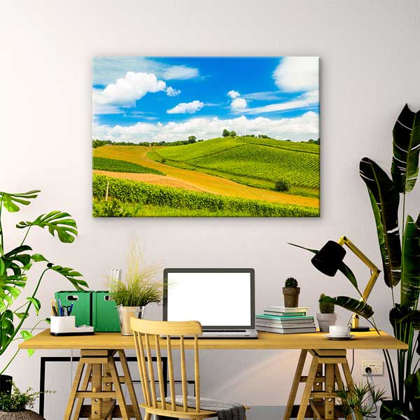 wall-decoration-13443-02 Yeşil Tepeler & Doğa Manzarası Kanvas Tablo 13443