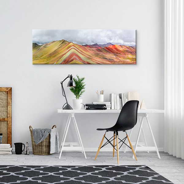Gökkuşağı Dağları Panoramik Güney Amerika Manzarası Kanvas Tablo 13917