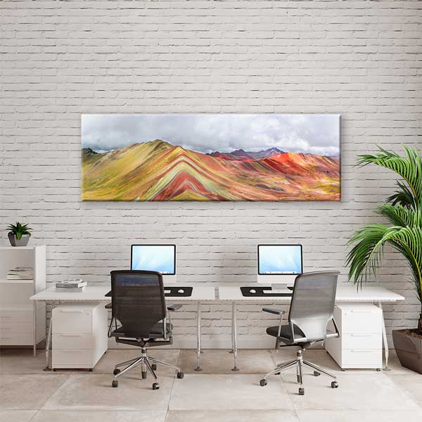 Gökkuşağı Dağları Panoramik Güney Amerika Manzarası Kanvas Tablo 13917