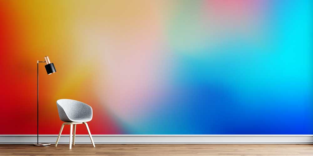 Canlı Renk Geçişli Duvar Kağıdı 7439