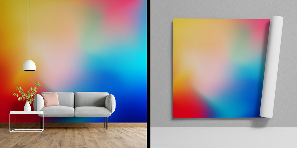 Canlı Renk Geçişli Duvar Kağıdı 7439