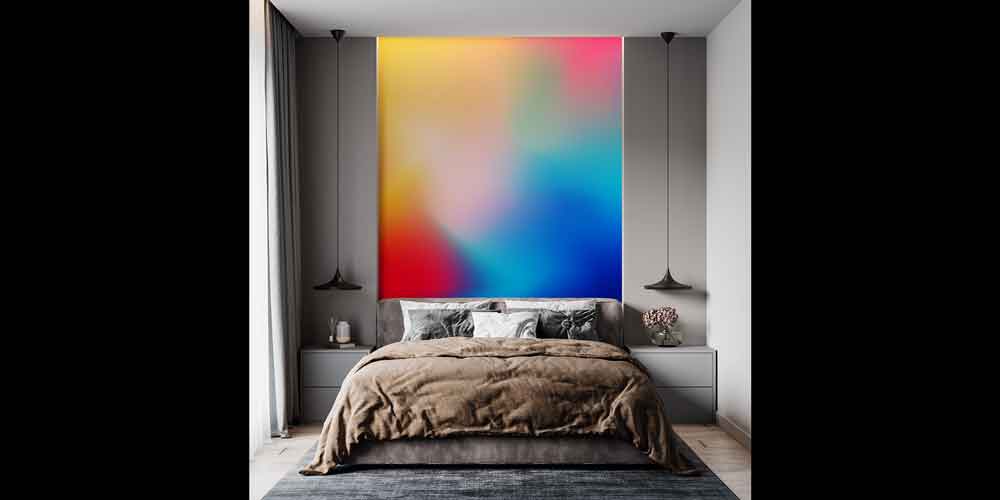 Canlı Renk Geçişli Duvar Kağıdı 7439