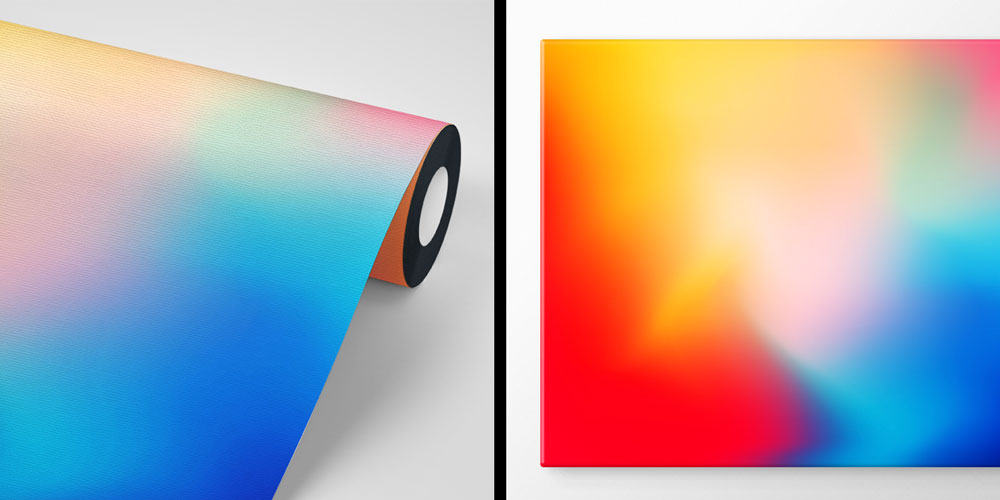 Canlı Renk Geçişli Duvar Kağıdı 7439