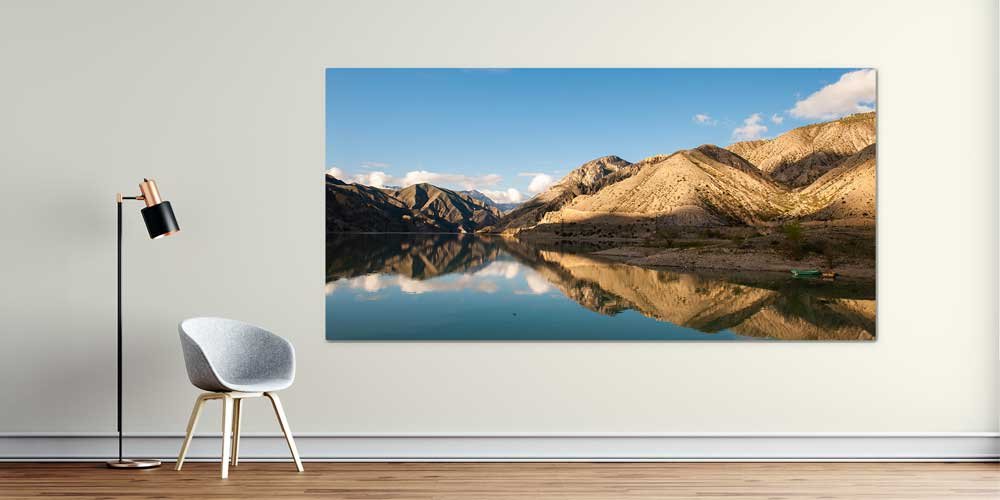 Dağ ve Göl Yansımalı Büyük Ebat Doğa Duvar Dekoru 11855