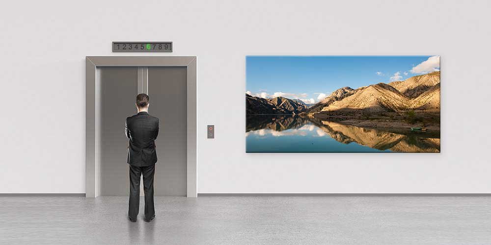 Dağ ve Göl Yansımalı Büyük Ebat Doğa Duvar Dekoru 11855