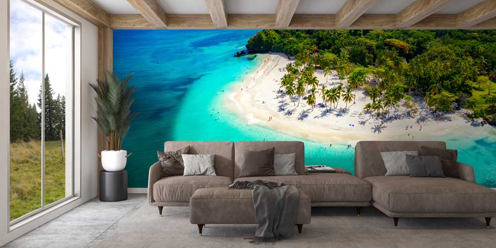 Tropik Sahil ve Turkuaz Deniz Duvar Kağıdı 12840
