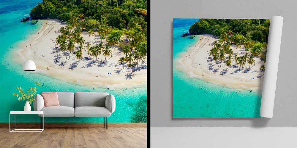 Tropik Sahil ve Turkuaz Deniz Duvar Kağıdı 12840